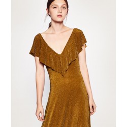 FRILLED SHINY DRESS